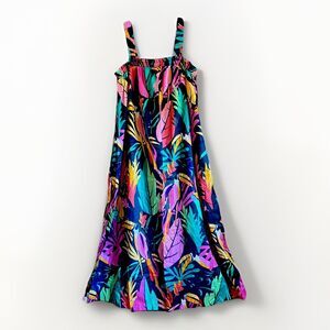 Soma WKND 100% Cotton Tank Maxi Dress Toucan Tropical Summer Sundress Size XL